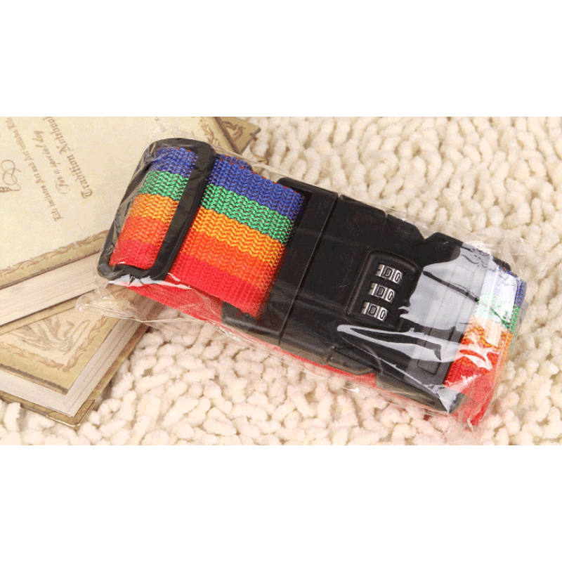 Password Lock Nylon Luggage Belt Strap Travel Accessory