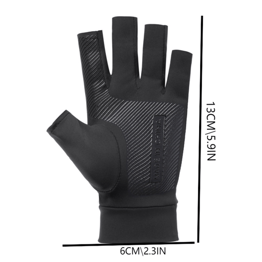 2PCS Outdoor Half Finger Gloves Anti UV Riding Gloves