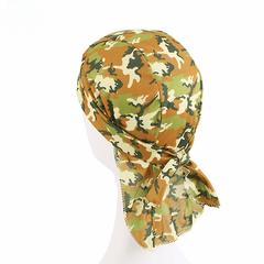 Breathable Camouflage Pirate Hat Stretch Turban Cap