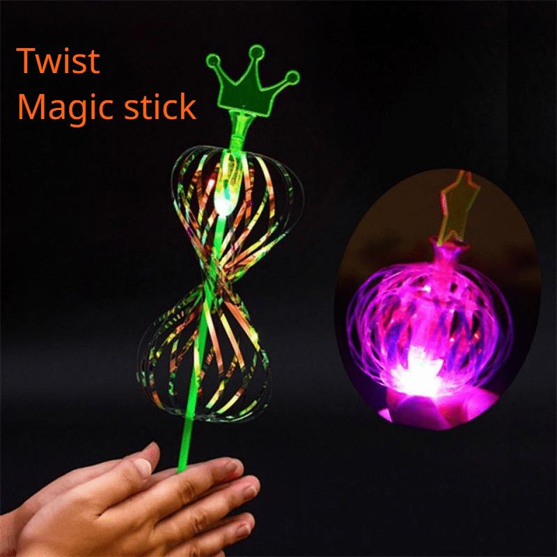 2 Pack Fun Magic Sticks for Kids Twister Music Ribbons Bubble Flowers