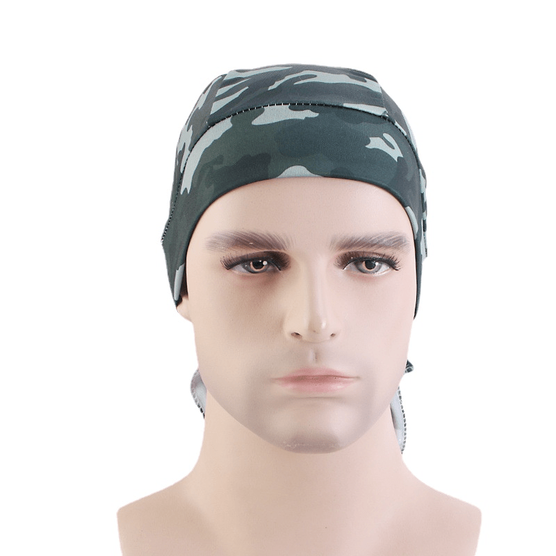 Breathable Camouflage Pirate Hat Stretch Turban Cap