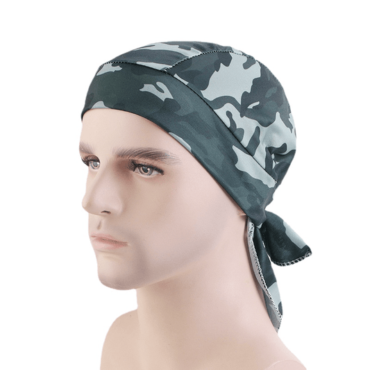 Breathable Camouflage Pirate Hat Stretch Turban Cap