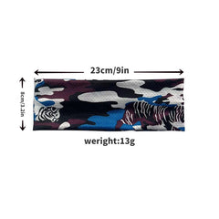 Men's Ice Silk Camouflage Sports Headband - Stretch Breathable Turban