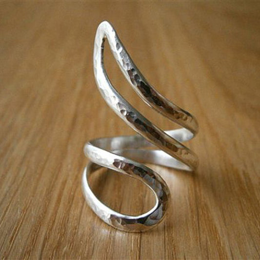 Boho Style Wrap Ring Sterling Silver Jewelry
