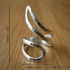 Boho Style Wrap Ring Sterling Silver Jewelry