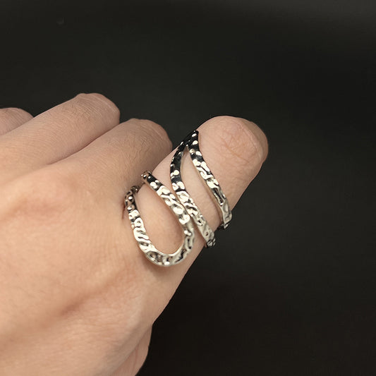 Boho Style Wrap Ring Sterling Silver Jewelry