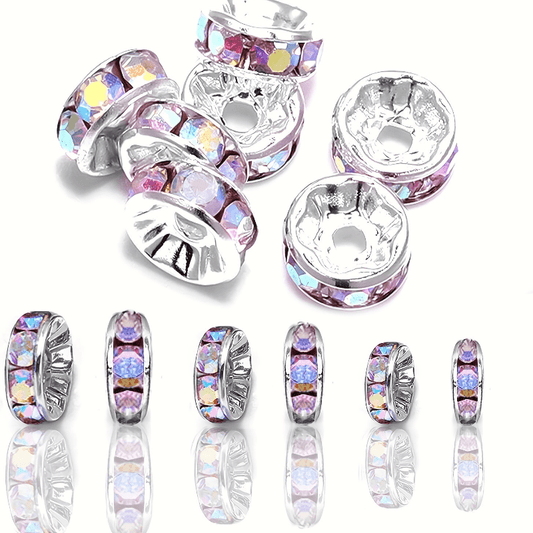 100pcs Colorful Rhinestone Beads DIY Jewelry Making Necklace Bracelet Craft