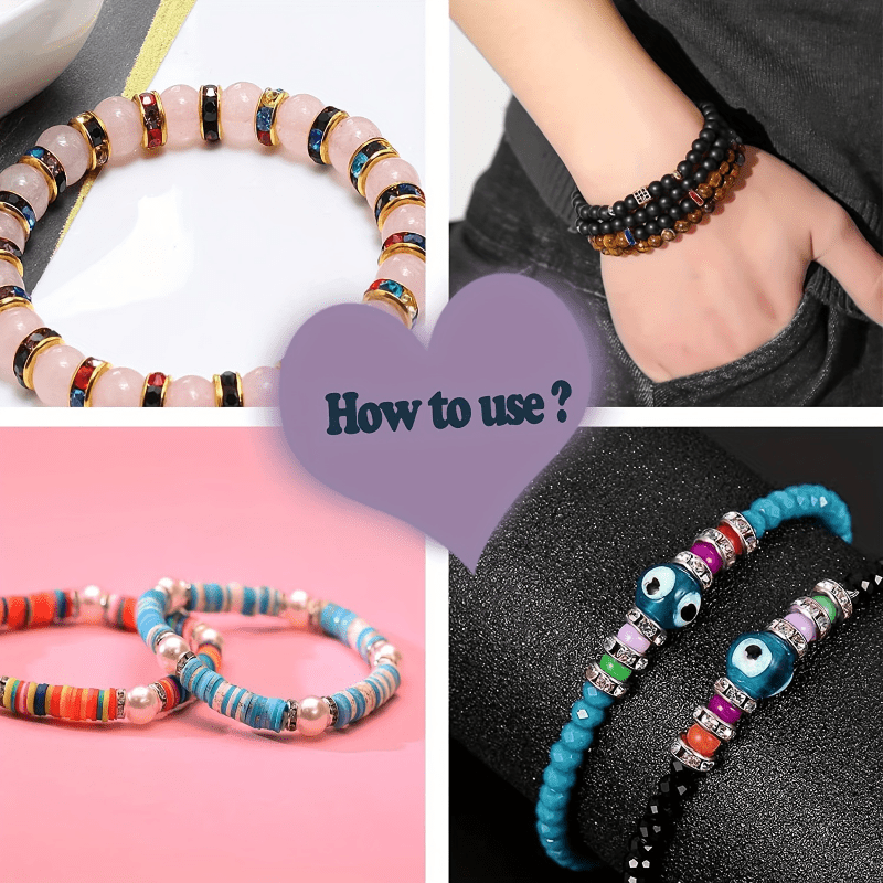 100pcs Colorful Rhinestone Beads DIY Jewelry Making Necklace Bracelet Craft
