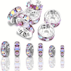 100pcs Colorful Rhinestone Beads DIY Jewelry Making Necklace Bracelet Craft