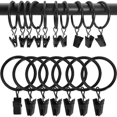 20pcs 40pcs Curtain Rings with Clips Drapery Hangers 3.2cm Interior Diameter