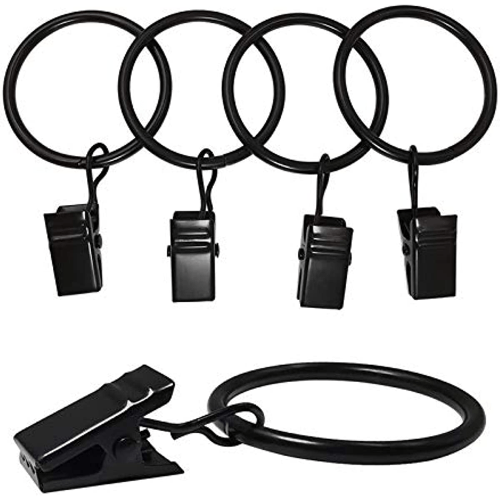 20pcs 40pcs Curtain Rings with Clips Drapery Hangers 3.2cm Interior Diameter