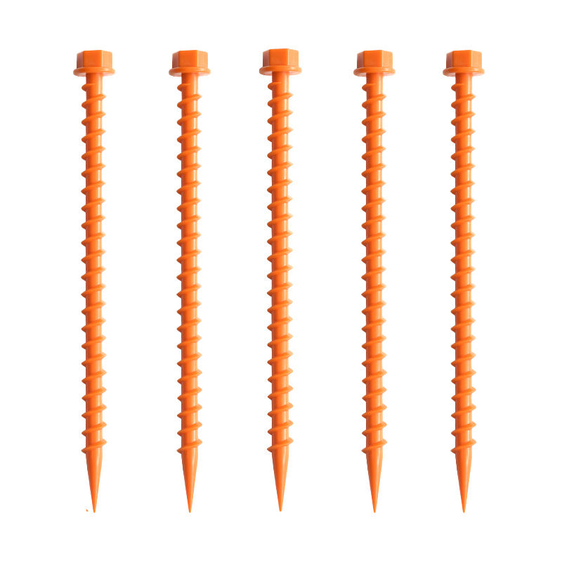 5pcs Threaded Square Nails for Rainproof Canopies & Tents