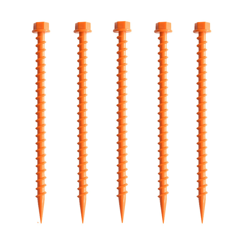 5pcs Threaded Square Nails for Rainproof Canopies & Tents