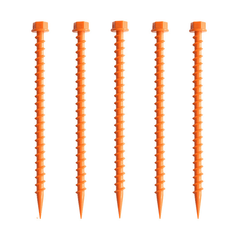 5pcs Threaded Square Nails for Rainproof Canopies & Tents
