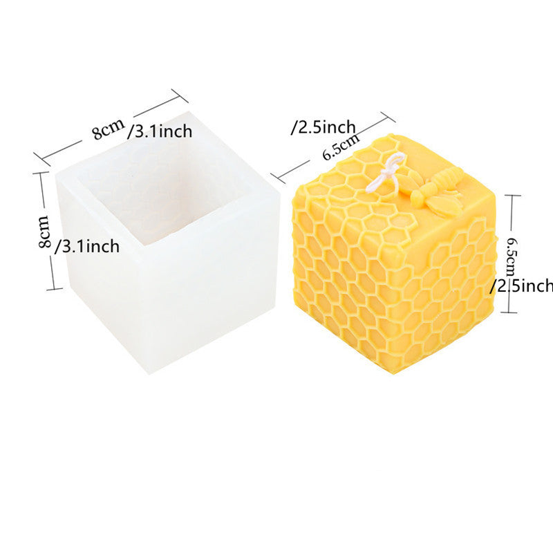Honeycomb Candle Silicone Mold DIY Bee Tree House Aromatherapy Mold