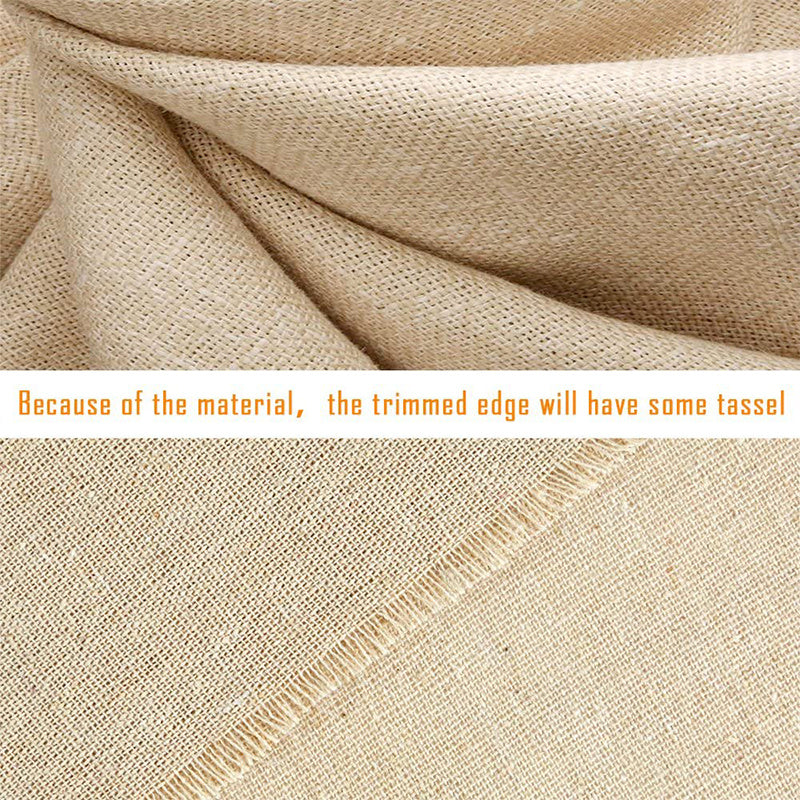 3pcs Large Linen Needlework Fabric For Crafts 62x48cm