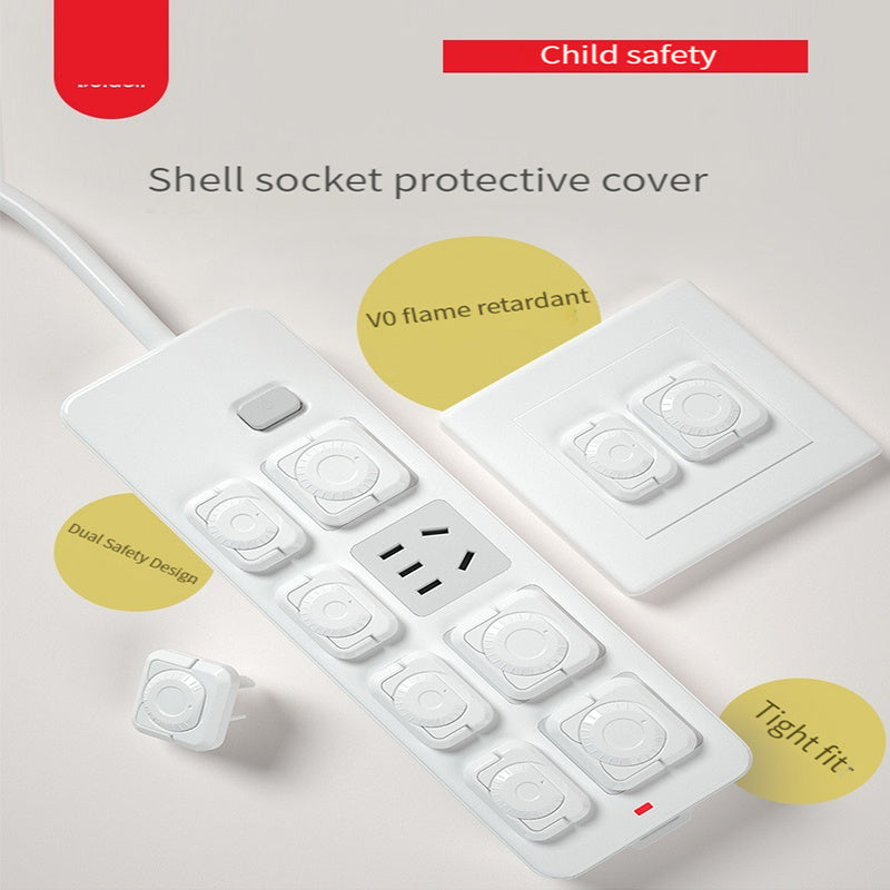 Child Safety Plug Jack Cover 3Socket Protective Power Switch Socket Cover