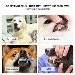 Three Sided Dog Toothbrush for Effective Teeth Cleaning and Bad Breath Care