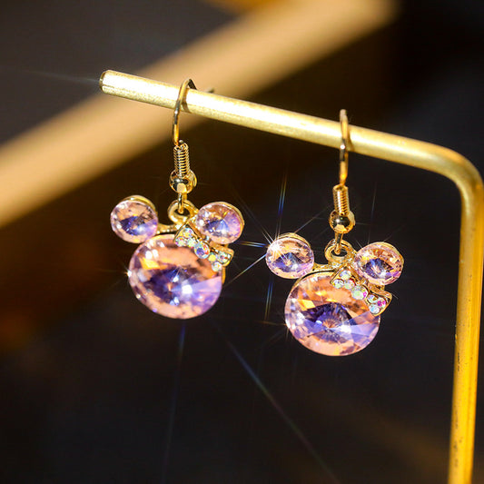 CZ Mouse Stud Earrings Kids Accessory