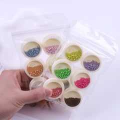 6 Box Nail Caviar Beads 3D Nail Art Decoration Nail Ball Beads