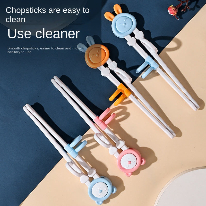 Kids Training Chopsticks Baby Learning Practicing Cartoon Tableware