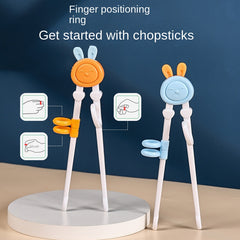 Kids Training Chopsticks Baby Learning Practicing Cartoon Tableware
