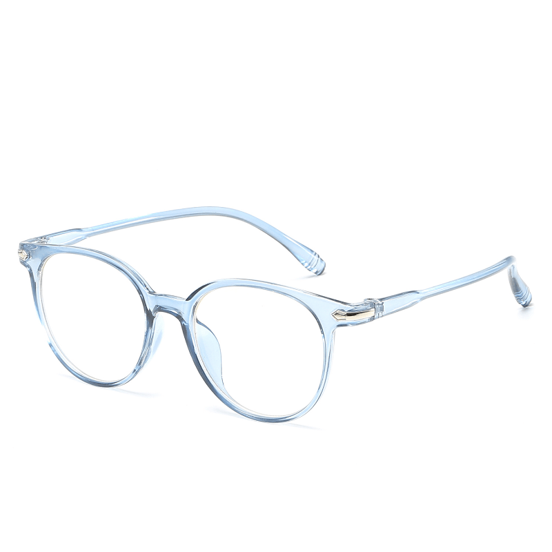 Round Anti Light Glasses for Women Men Students Casual Jelly Glasses