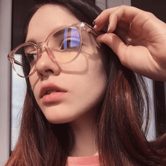 Round Anti Light Glasses for Women Men Students Casual Jelly Glasses
