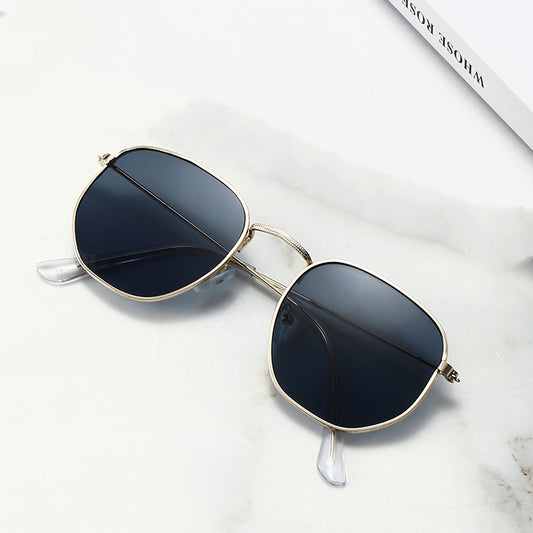 Polygon Metal Sunglasses Casual Anti Glare Glasses UV400