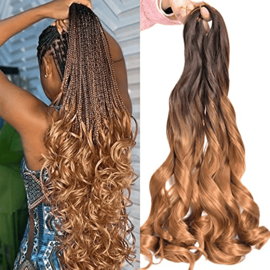 French Curly Hair Braid Extensions Loose Wave Elastic Braid 75g bag