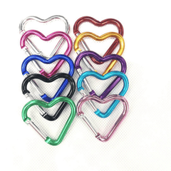 10pcs Heart Shaped Carabiners for Backpacks Keychains