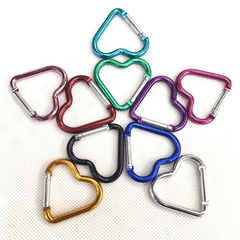 10pcs Heart Shaped Carabiners for Backpacks Keychains