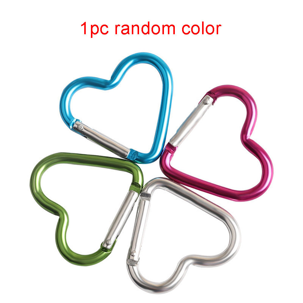 10pcs Heart Shaped Carabiners for Backpacks Keychains