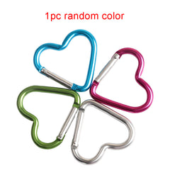 10pcs Heart Shaped Carabiners for Backpacks Keychains
