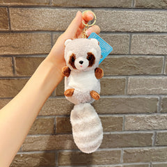 3inch Plush Raccoon Keychain Wedding Doll Accessory Small Pendant