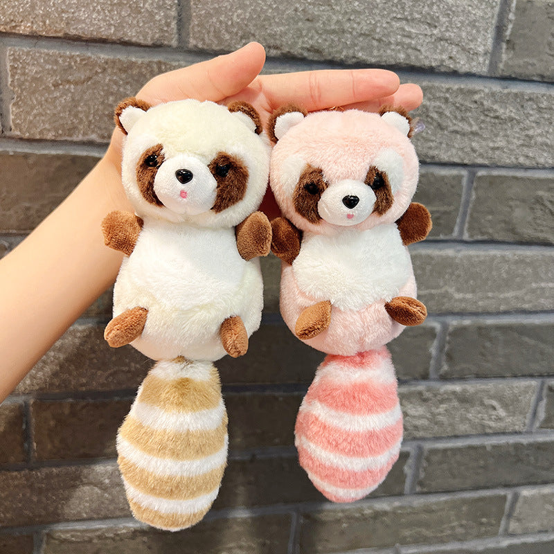 3inch Plush Raccoon Keychain Wedding Doll Accessory Small Pendant