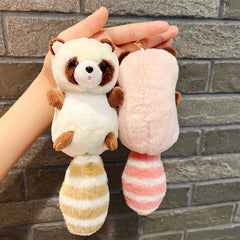 3inch Plush Raccoon Keychain Wedding Doll Accessory Small Pendant