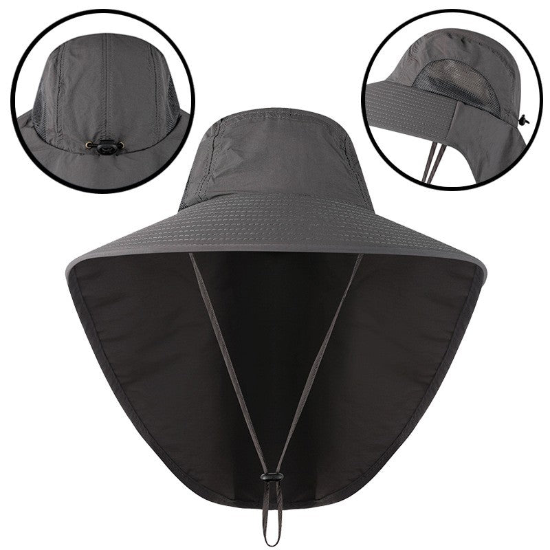 Quick Dry Wide Brim Fisherman Sun Hat Men's Jungle Hiking Hat