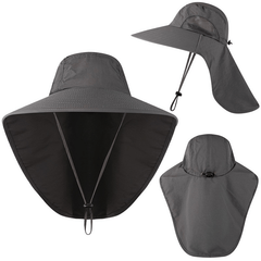 Quick Dry Wide Brim Fisherman Sun Hat Men's Jungle Hiking Hat