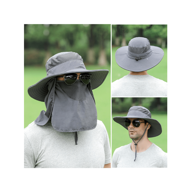 Quick Dry Wide Brim Fisherman Sun Hat Men's Jungle Hiking Hat