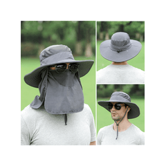 Quick Dry Wide Brim Fisherman Sun Hat Men's Jungle Hiking Hat