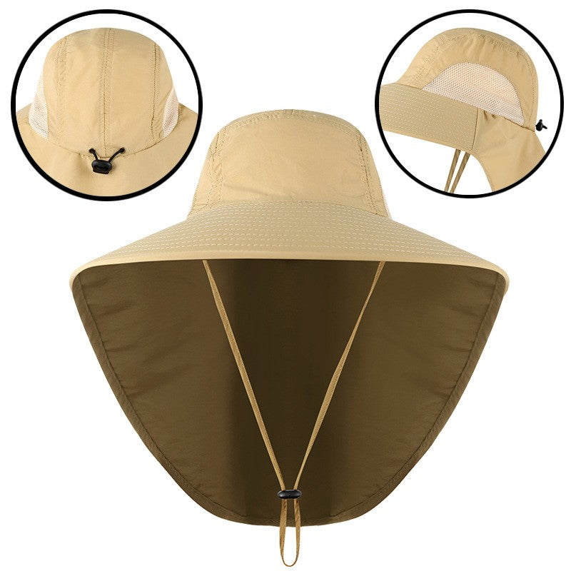 Quick Dry Wide Brim Fisherman Sun Hat Men's Jungle Hiking Hat