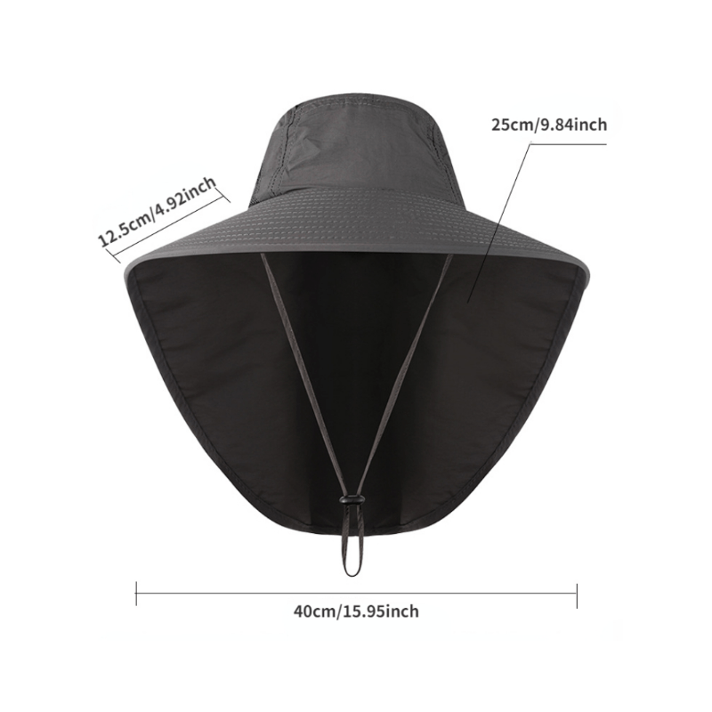 Quick Dry Wide Brim Fisherman Sun Hat Men's Jungle Hiking Hat