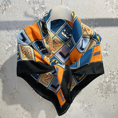 Geometric Pattern Square Scarf Large Bandana Breathable Headwrap