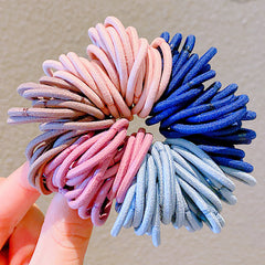 100pcs Rubber Band Ponytail Hair Rope Hair Accessories For Women Girls