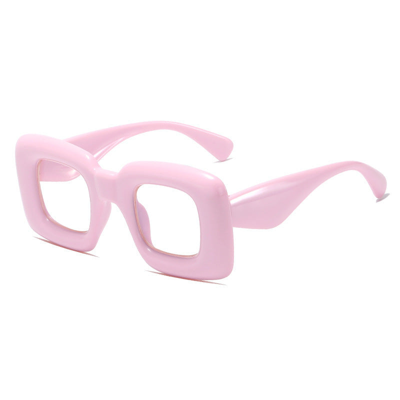 Y2K Clear Len Glasses For Women Men Inflated Candy Funny Party