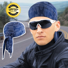 Cooling Dew Rag Helmet Liner Hat Motorcycle Head Wrap Bandana Skull Cap