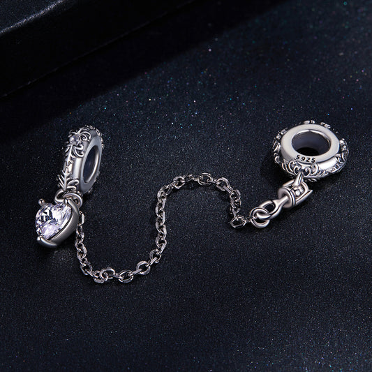 PANPOKI 925 Sterling Silver Beads Charms, Vintage Pattern, DIY Jewelry Gift