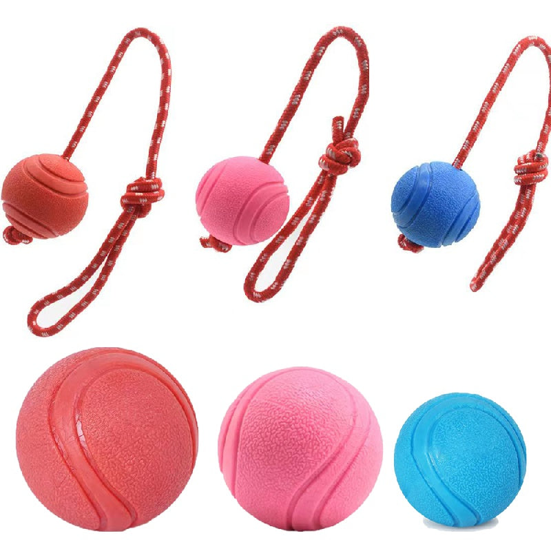 Durable Dog Ball Toy for Teeth Grinding and Interactive Play