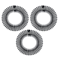 3pcs Flexible Teeth Hair Band Stretchy Head Hoop for Women Girls Men